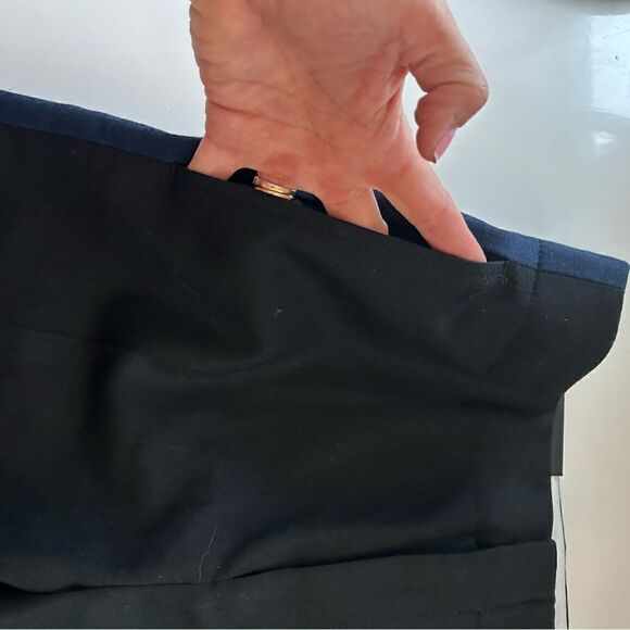 NEW Club Monaco Black Blue Ryanne slim leg Pant Size 0 - Picture 4 of 15